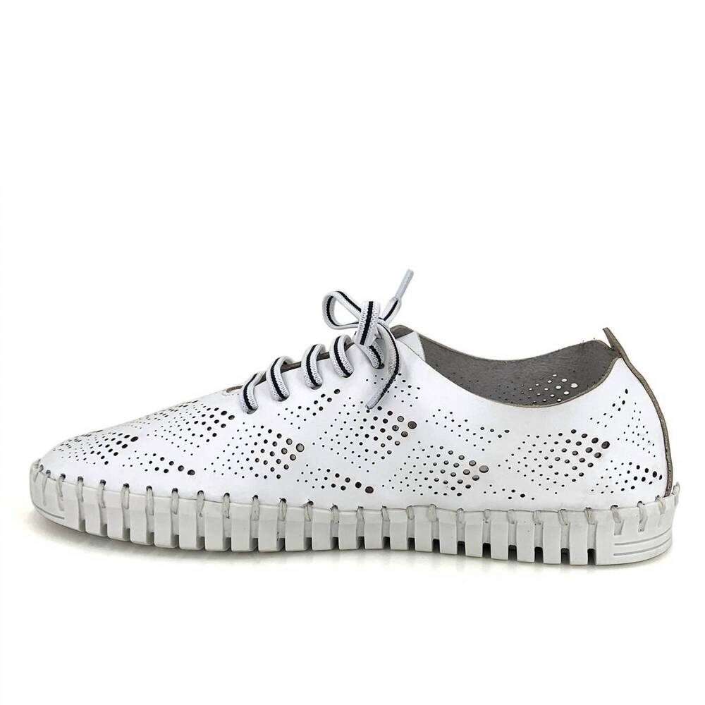 NEW ERIC MICHAEL women's annie sneaker in white